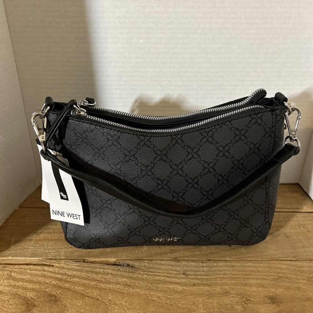Nine West Brooklyn Satchel Jet Black
